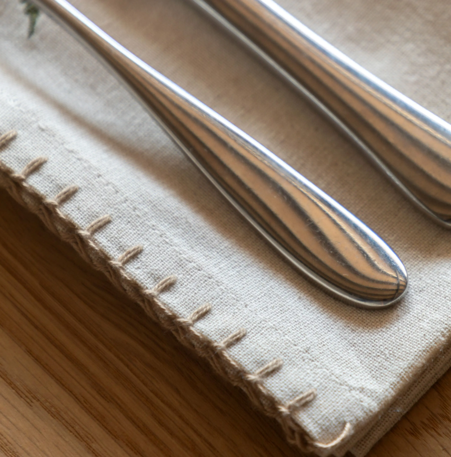 Embroidered Woodland Napkins (Set of 4)