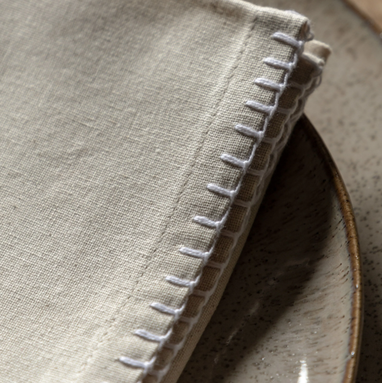 Linen-Effect Cotton Napkins (Set of 4)