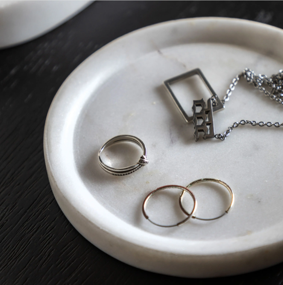 Piedra Marble Trinket Trays (Set of 2)