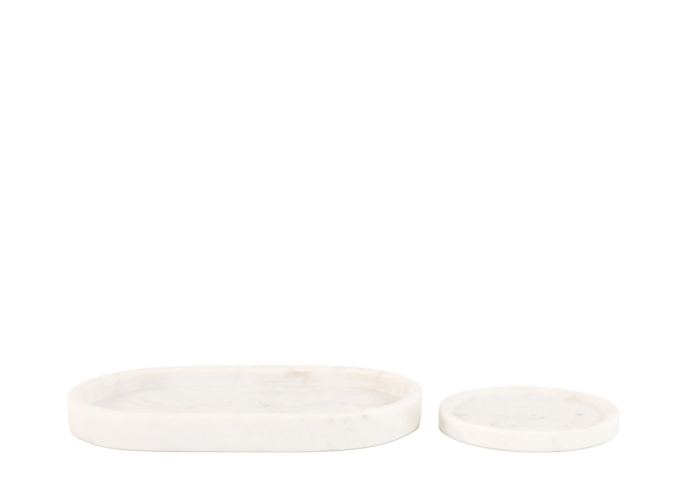 Piedra Marble Trinket Trays (Set of 2)