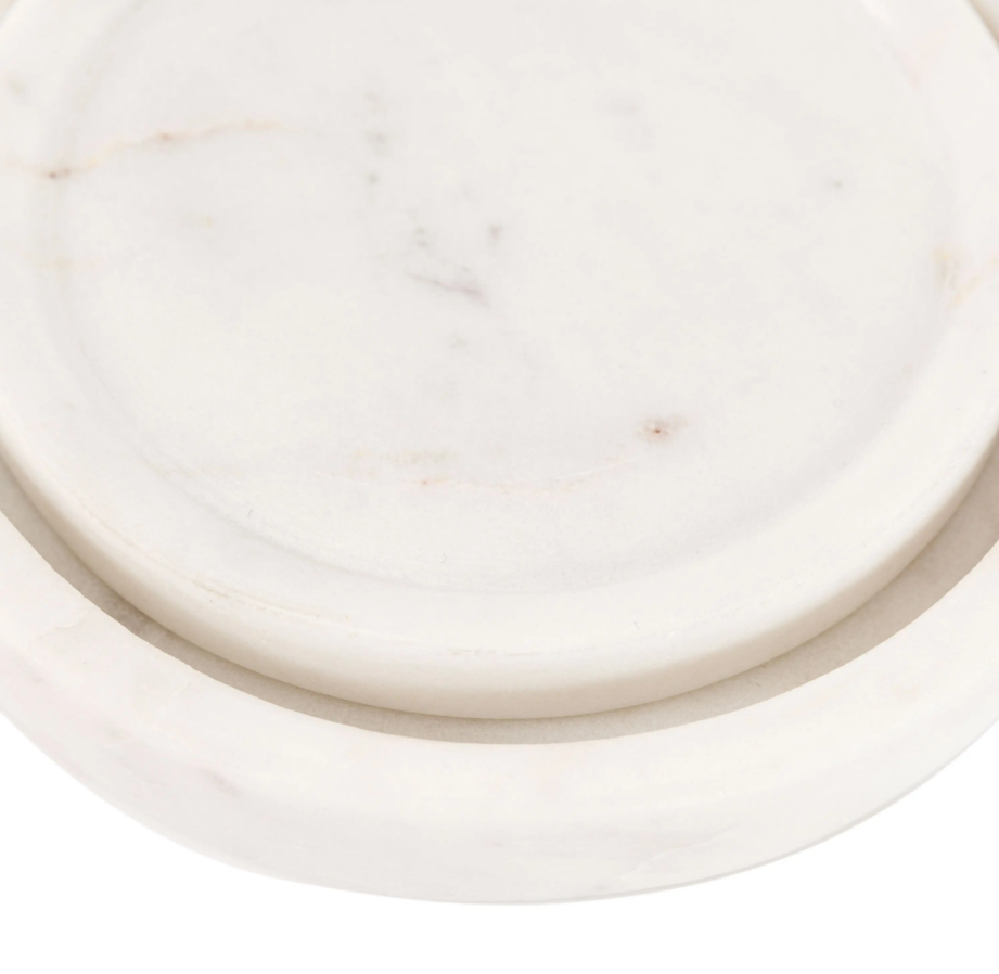 Piedra Marble Trinket Trays  (Set of 2)